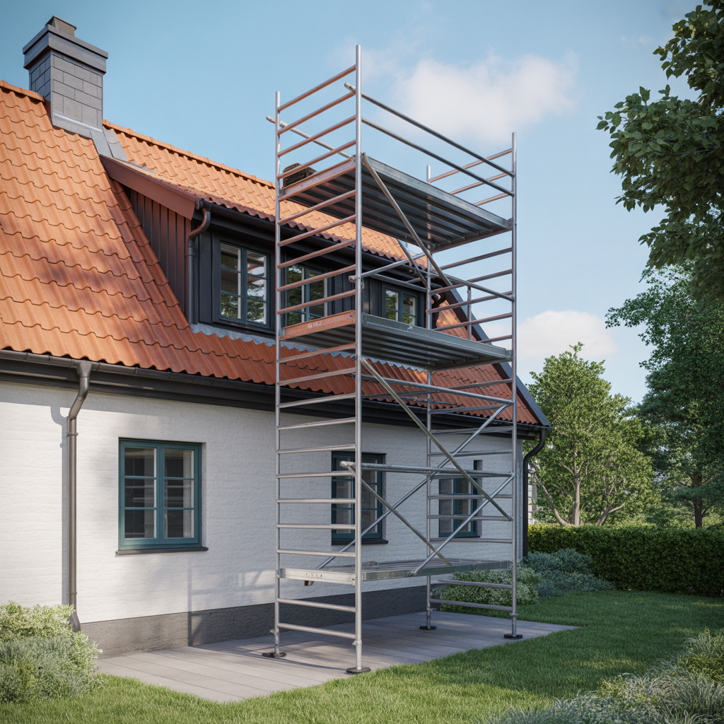 7.Nar behovs byggnadsstallning vid arbete pa taket