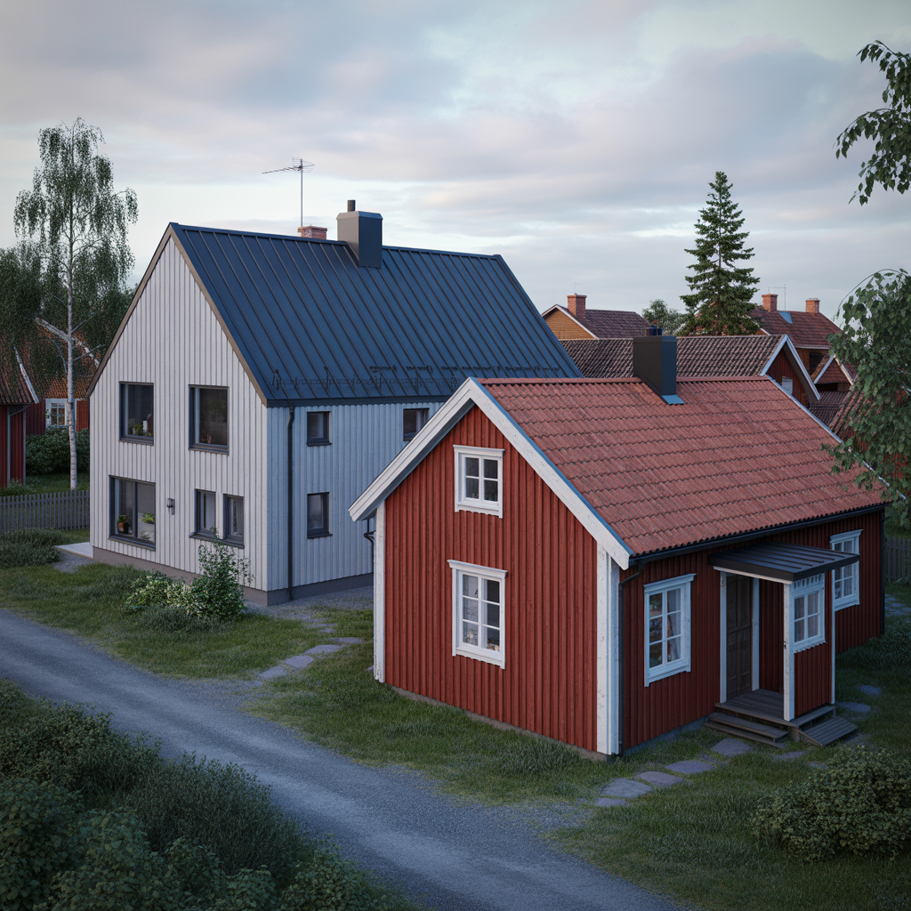 plattak eller tegeltak jamforelse av vikt ljud och kostnad